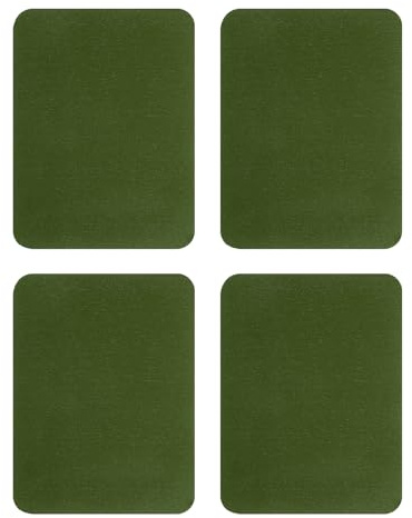 QUARKZMAN Flicken zum Aufbügeln 4 Stück, 125x95mm Patches zum Aufbügeln, Aufbügelflicken für Kleidung, Hosen, Flicken und Dekorieren - Armeegrün