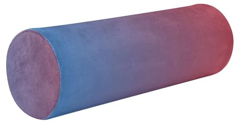 Nackenrolle, Nackenschutz, Schaumstoff, rund, Zylinder, runder Nackenrollenbezug mit Reißverschluss, Blau-Rot, Farbverlauf