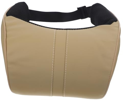 MAGICLULU U-förmige Autokopfstütze mit Memory Schaum Universelle Nackenstütze mit Schnallenbefestigung Gepolstert für Bequemes Sitzen im Auto Beige Vier Jahreszeiten Geeignet