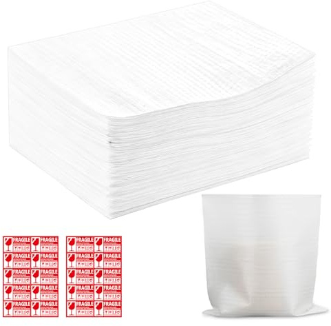 100 pezzi di materiale da imballaggio, 30 x 30 cm, pellicola in schiuma, materiale per trasloco, sacchetto di schiuma, imballaggio in schiuma per vetro, stoviglie, porcellana, tazze