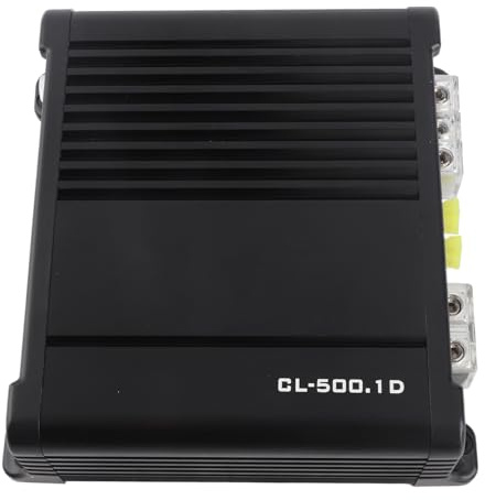 Torvex Amplificatore Mono Auto, Finale Audio a 1 Canale da 500 W a 2 Ohm e 300 W a 4 Ohm, Modulo Monoblocco per Subwoofer, Altoparlanti e Impianto Stereo del Veicolo