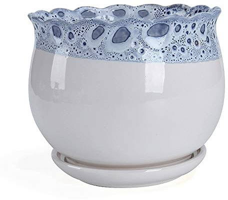 YRYRYW Ceramic Ice Crack Zisha Serial Succulent Plant Pots Cactus Bonsai Pot FlowerPots Container Planter Garden Decoration Creative Ceramics Home Garden Office Decorations Flowers Pot Household