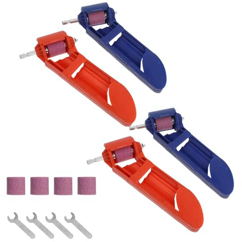 Alipis Set 4 Pezzi Smerigliatrice per Punte da Trapano Portatile Affilatrice Multifunzione Pietra di Ricambio Utensile di Rettifica in Ferro per Uso Domestico e Officina