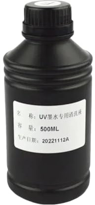 ForgeCore Líquido de Limpieza de 500ML Compatible con Limpiador de Tinta de solución de Limpieza de Cabezal de impresión de Roland Mimaki(500ML UV Cleaning)