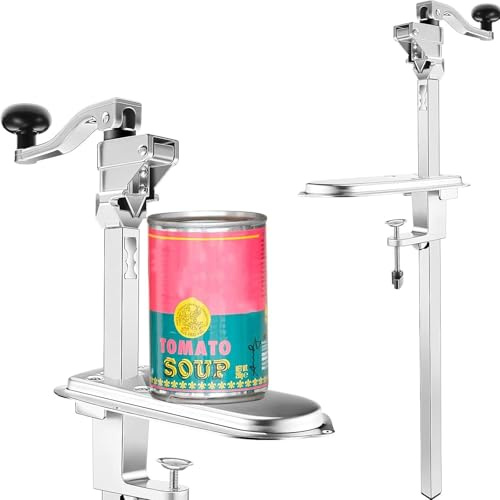 CYTBEK - Apriscatole commerciale resistente - Apriscatole manuale con telaio in ghisa e base in acciaio, apre fino a 43,2 cm lattine - Ideale per ristoranti, cucine industriali