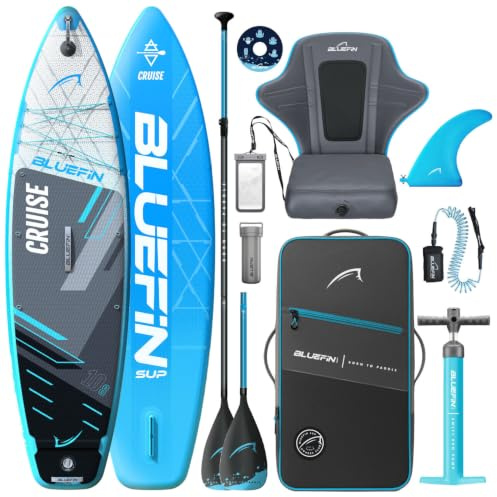 Bluefin Cruise 10'8 Inflatable Paddle Board + Kayak Kit, Premium SUP