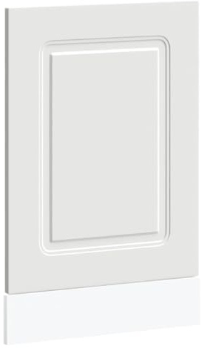 zylophax Kalmar - Mascherina per lavastoviglie in legno bianco, 45 x 1,5 x 67 cm, per armadio da cucina, pannello frontale, da cucina, facile da pulire, design senza tempo, complemento per armadio a