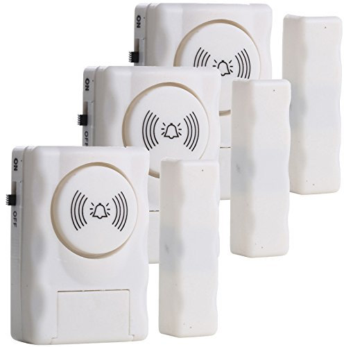 UHPPOTE Fenster Tür Zuhause Eintrag 105db Alarm Magnetisch Sensor Sicherheit Sirene Anti Einbrecher (Packung mit 3)