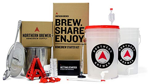 Northern Brewer - Brew. Teilen. Genießen. hobbybrauen Starter Set mit Bier brauen Rezept-Kit und Edelstahl Brew Kettle - Ausstattung für Making 5 Liter Homemade Bier Chinook IPA kupfer