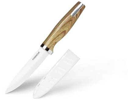 KASANOVA Coltello multiuso ceramica e abs, da 12 cm marrone
