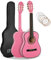 3rd Avenue Pacchetto Per Principianti Con Corde In Nylon Spagnole Per Chitarra Classica Da 1/2 Misura Per Bambini – 6 Mesi Di Lezioni Gratuite, Borsa, Corde – Rosa