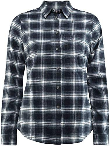 Fjällräven Damen Övik Flannel Hemd, Dark Navy, S