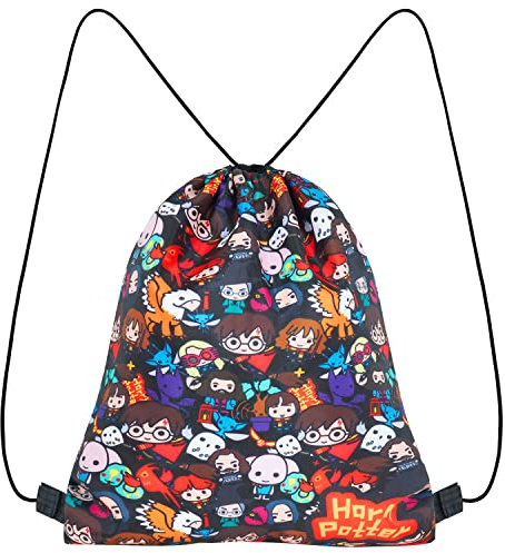 Harry Potter Sacca Sportiva, Borsa Zaino Stile Chibi Per Scuola, Palestra, Mare, Scarpe Calcio, Zainetto Piscina, Idee Regalo Bambino E Ragazzo