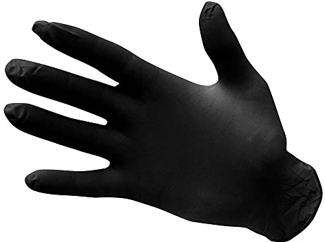 Portwest Guanto monouso in nitrile senza polvere, colore: nero, taglia: S, A925BKRS