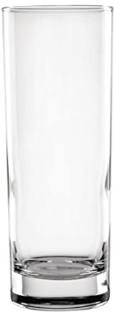 Olympia Tall Hi Ball Glasses Glasswasher Safe 360ml, Pack of 12, Clear | Rolled edges prevent chips and cracks, while sturdy, thick glass walls withstand busy commercial bars and pub environments.