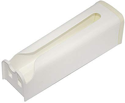 TOP-MAX Distributeur de sacs poubelle à fixation murale, récipient de sacs à provisions, boîte de rangement pour sacs à ordures, support de sac en plastique autocollant (blanc)