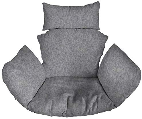 Ferocity Hängesessel Kissen, Polster, Auflage für Polyrattan/Rattan Hängeschaukel, Hängekorb, Schaukel Korb, Rückenkissen in der Farbe Leinen [114]