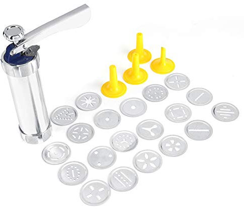 Tyenaza Kekspresse-Set, Kekspresse aus Edelstahl, Keks-Backset, Keks-Keks-Maschinenherstellung zum Dekorieren von Werkzeugen in der Küche