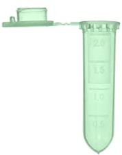 MUHWA Lot de 500 tubes de microcentrifugeuse gradués avec bouchon à clipser, flacon d'échantillon arrondi pour laboratoire (vert)