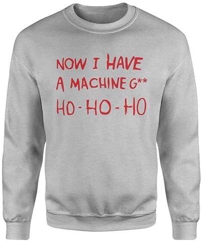 SMARTYPANTS Nakatomi jultröja sweatshirt – nyhet maskingevär Ho Ho festlig god julafton arbetsfest 1988 Action thriller detektiv film gåvor presenter, Heather Grey Prime, XL