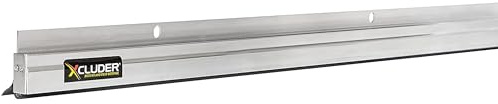 Xcluder Balai de porte à profil bas de 121,9 cm, aluminium – Scelle les animaux, étanchéité améliorée contre les intempéries, facile à installer, protection de joint de porte, anti-mastication