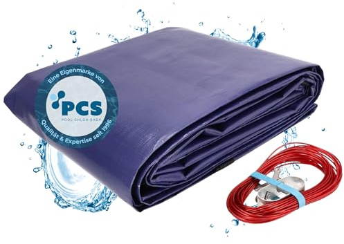 Duraol Poolabdeckung oval I 6,10 x 3,75 m I Hochwertige Poolplane oval mit Materialstärke 300g/m² I Robuste Schwimmbad Abdeckung mit Randverstärkung I Beidseitig beschichtet & wasserdicht