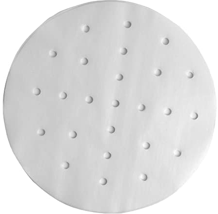 Luftfritteusen-Pergamentpapierblätter, Set mit 100 8/8,5/10 Zoll Antihaft-Dämpfkorb-Luftfritteuseneinlagen mit Löchern 8.5 Zoll