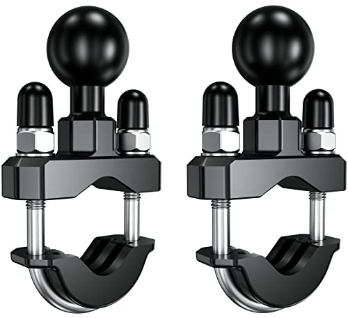 BRCOVAN 2St, Lenker U-Bolzen Montagebasis mit 1 Zoll TPU Kugel | für Schienendurchmesser 0,5'' bis 1,25'' Kompatibel mit RAM Mounts B Größe 1 Zoll Kugel Doppelsockelarm