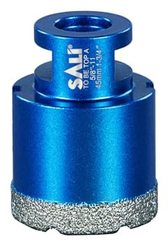 Diamant Fliesenbohrer 45mm Diamantbohrkrone M14 Gewinde Trockenbohrer Diamantbohrer Glasbohrer Set Lochsäge für Keramik, Granit, Porzellan, Fliesen, Feinsteinzeug, Mauerwerk, für Winkelschleifer
