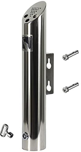Wandaschenbecher, Metallaschenbecher, Wandaschenbecher for den Außenbereich, Edelstahl-Asche-Zigarrenkolbensammler, tragbares, großes, winddichtes öffentliches Raucherzubehör aus Metall