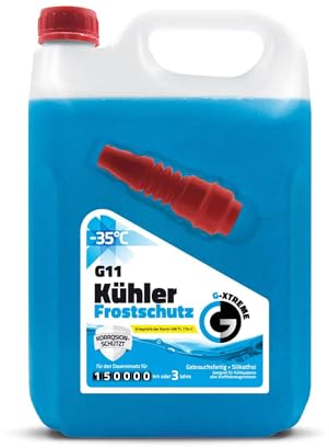 Gamix Hochwertige Autochemikalien | Kühlerfrostschutz G11 | Kühlflüssigkeit 3 Jahre bis -35°C | Gebrauchsfertig Kühlmittel Auto | 5L (5L)