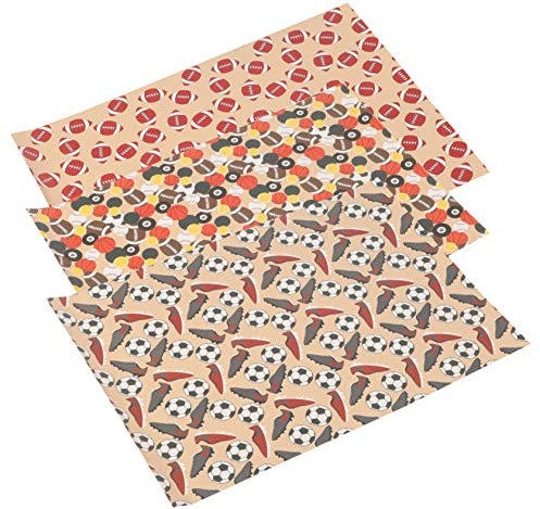 GOOHOCHY 1satz Multi-funktionales Geschenkpapier Für Sportevents Retro Fußball Design Für Partys Feiertage Und Bögen Recyclebares Material Einfache Handhabung Und Lagerung