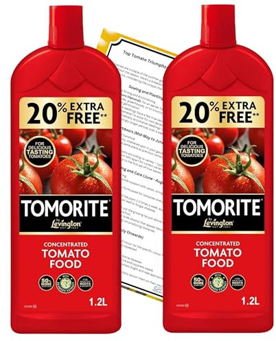 Tomato Plant Feed Bundle With Tomorite Tomato Feed 1.2l x 2 and Tomato Plant Seasonal Care Guide