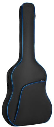 Dickly Tasche für Akustikgitarre, Tasche für E-Bass, 40 Zoll, 41 Zoll, leichte, verdickte Gitarrentasche, Gitarren-Gigbag für Folk-Gitarrenkonzerte, BLAU