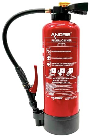Aufladefeuerlöscher - fluorfrei 6L ABF Schaum (Fettbrand) 9LE (27A, 144B 25F) inkl. Wandhalterung, Menge:1x Löscher inkl. Instandhaltungsnachweis