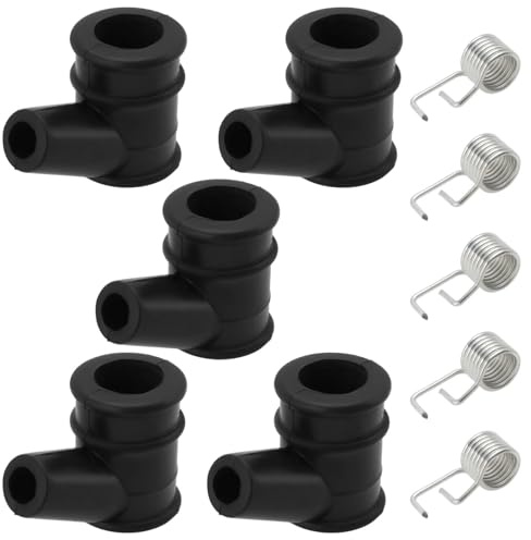 YINETTECH 10 Stück Zündkerzenstecker Und Feder für Kettensägen Hochdruckkappen mit Lochdurchmessern von 5 Mm Und 10 Mm Geeignet für Freischneidemaschinen Kettensägen
