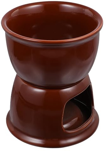 PRETYZOOM Pentola per Fonduta in Ceramica Marrone per Tapas | Lavorazione Fine e Forma Creativa, Robusta e Adatta All’uso Prolungato, per Tè Pomeridiano e Feste All’aperto