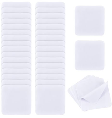 UNICRAFTALE About 40Pcs Chamois Cloth Square Chamois Pottery Tools Pre-Cut Chamois Cloth Clay Chamois Clay Pottery Tools Soft Chamois Cloth Leather Pottery Tool Kit Ceramics Trimming Tools 10x10cm