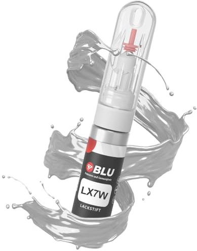 BLU Lackstift Auto kompatibel für Audi LX7W Silber EISSILBER | Auto Lack Reparatur 2in1 Ausbesserungslack Pinsel + Nadel