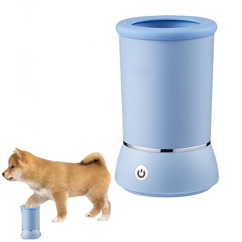 Pulitore della del Cane, Pulisci Zampe Cane Automatico con Morbido Silicone, Tazze Pulizia Portatile Ricarica Rapida USB, Puliscizampe A 360° A Tutto Tondo, Rimuove Sporco E Fango,Comoda Rondella per
