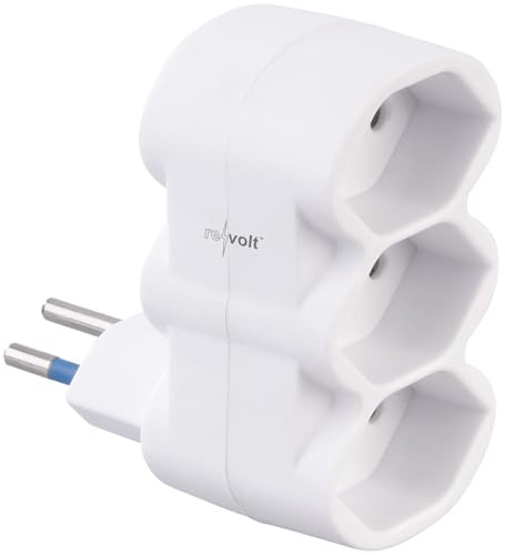 revolt Steckdosenleiste: CH: Dreifach-Steckdose für Typ J (Schweiz), 230 Volt, bis 2.300 Watt (Dreifachsteckdose, Dreifach Steckdosenleiste, 3fach)