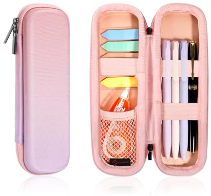 FINPAC Federmäppchen, Federtasche Hart Eva Stift Etui stoßfeste Stiftetasche Mäppchen Schlamperbox Bleistifttasche für Executive Füllfederhalter für Büro Schule (Rosa Ombre, Klein)