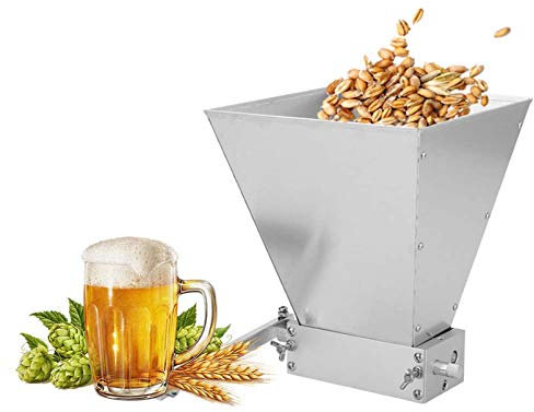 FBJAMZ Grinding Mill,Commercial Heavy Duty 2 Roller Grain Mill, Stainless Steel Malt Mill Crusher, Homebrew Grain Crusher