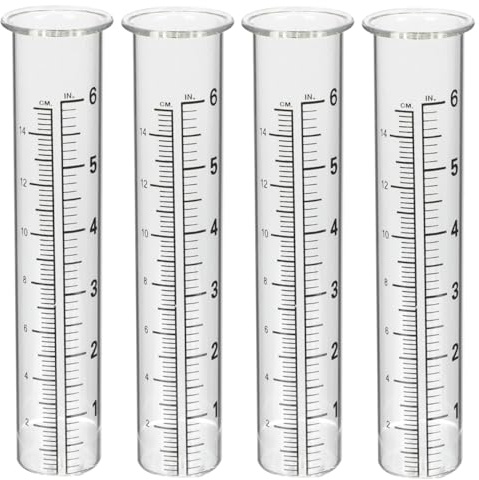 Milisten Regenmesser Glas Reagenzglas 8.46 Zoll Präziser Niederschlagsmesser Für Garten Landwirtschaft Wetterstation Mit Klarer Skala Und Praktischem Messzylinder
