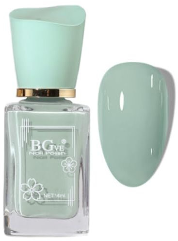 Blue Nail Varnish - Blue Nail Polish - Mint Green Nail Polish - Glossy Teal Green Nail Varnish - Breathable Quick Dry Long Lasting nail polish For Women Girls Nail Art Diy Manicure At Home