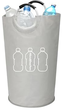 Portabottiglie e cesto portabiancheria – bidone pieghevole con manici in alluminio e rivestimento in PE impermeabile – stabile cesto portabiancheria per bagno, balcone e camera da letto (raccoglitore