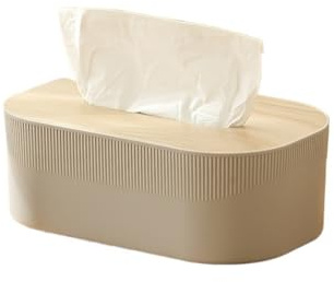 LYXYGMV Tissue-Box 1pc Einfachheit Stil Tissue Box Mit Holz Abdeckung Hause Wohnzimmer Desktop Serviette Box Bad Wc Tissue Box(Coffee)