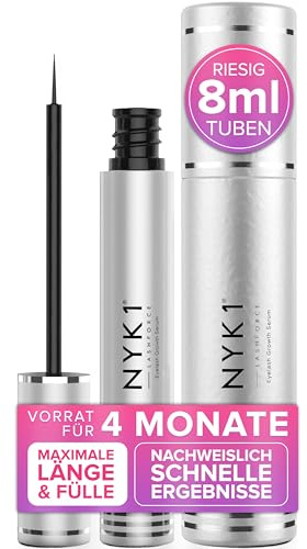 Serum Pestañas Crecimiento NYK1 CONCENTRADO (XL - 8ml) LashForce Serum Crece Pestañas Para Crecimiento Y Espesor - Eyelash Growth Serums Para Aplicación Facil Y Resultados Duraderos