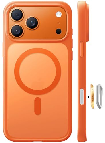 TORRAS Guardian Coque iPhone 17 Pro Max avec MagSafe，[Protection Antichoc 12FT][Durable et Robuste][Toucher velouté][Texture antidérapante][Protection magnétique], Orange