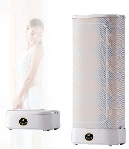 Asciugatrice Stiratrice a Vapore Intelligente Di Cura a Vapore, Asciugatura Senza Pieghe 70°c, 3 Modalità per Camicie/Delicati, Spegnimento Automatico